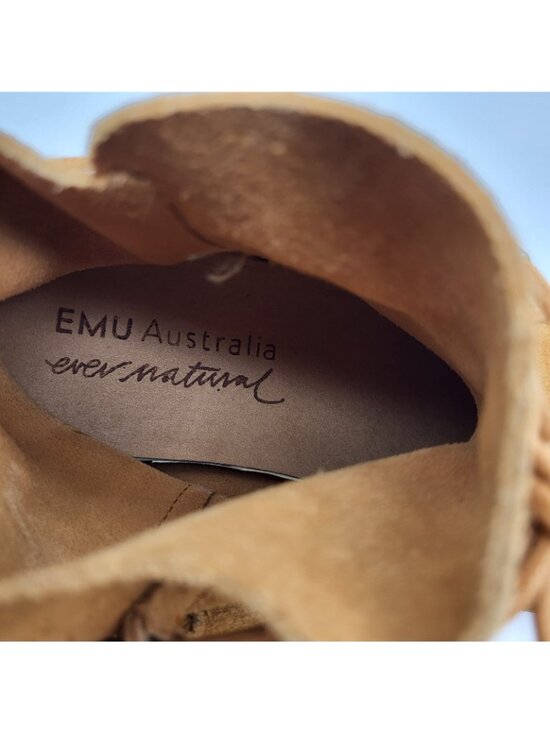 EMU Australia Burnie sz 9 soft suede moccasin boot lace up brown